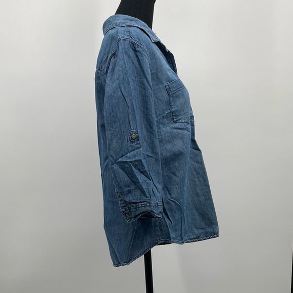 Vintage Liz Claiborne Denim Blouse - Picture 2 of 6